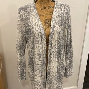 Long soft snakeskin print sweater